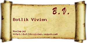 Botlik Vivien névjegykártya
